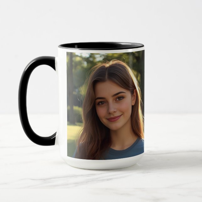 Customized with two photos mug (Left)