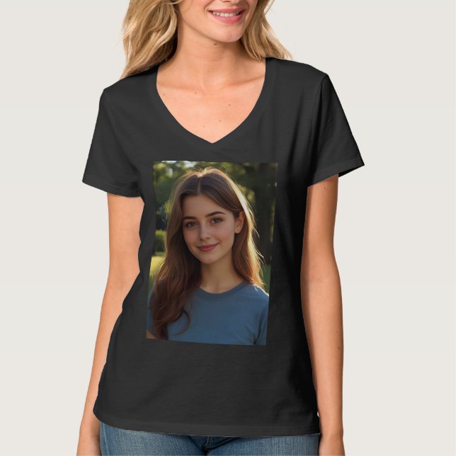 Customized with two photos T-Shirt (Front)