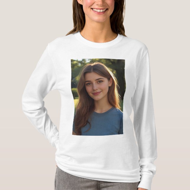 Customized with two photos T-Shirt (Front)