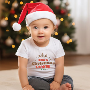 Customized year Christmas Crew Baby T-Shirt