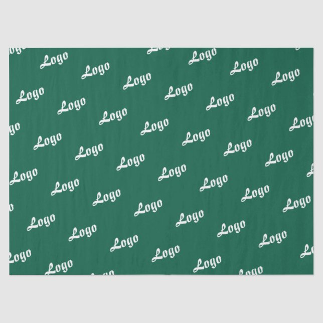 CUSTOMIZED YOUR LOGO STYLISH MODERN DARK GREEN  TISSUE PAPER (Front)