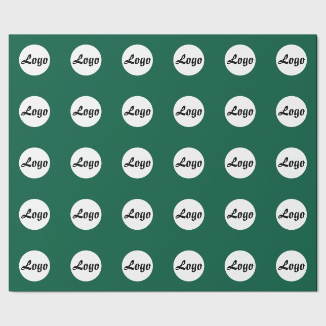 CUSTOMIZED YOUR OWN BUSINESS LOGO MODERN MINIMAL  WRAPPING PAPER (Seam)