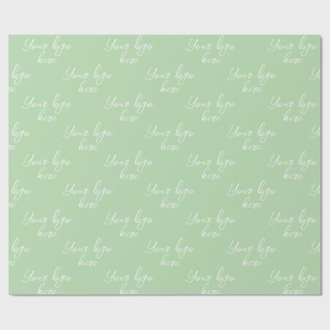 Customized Your Own Logo Stylish Modern Minimal  Wrapping Paper (Flat)