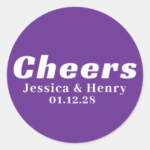 Customized Your Own Simple Stylish Minimal Wedding Classic Round Sticker