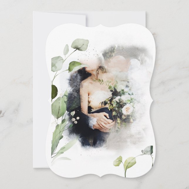 Customizsible Wedding design Inbjudningar (Front)