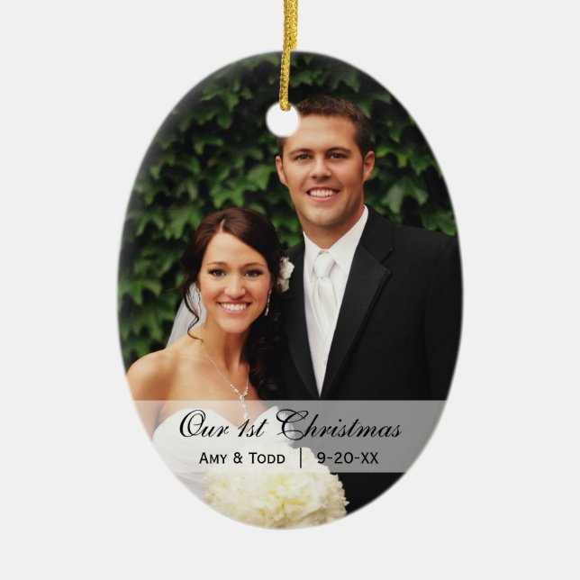 CustomKathy  |  First Christmas Photo Ornament (Front)