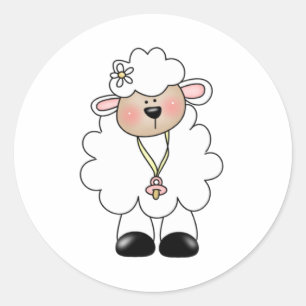 customlampink classic round sticker