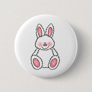 CUSTOMPINKFLUFBUNNY 6 CM ROUND BADGE