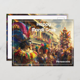 Custom💚💜💛Royal Regalia: Mardi Gras Extravaganza Postcard