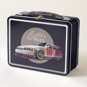 Custon fiction race car concept metal lunch box