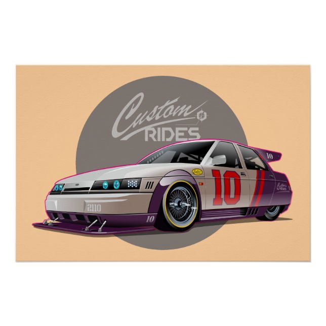 Custon fiction race car concept poster (Front)