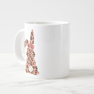 Custon Rabbit Pints Leopard Large Coffee Mug