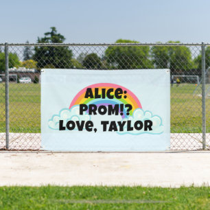 Custon Rainbow Prom Proposal Banner