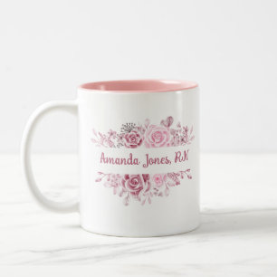 Custum Name Heathcare and Nursing  Two-Tone Coffee Mug