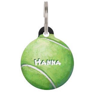 Custum Tennis Ball Pet Tag