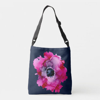 Custumizable Original pink peony floral Crossbody Bag
