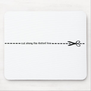 cut along dotted line mouse pad