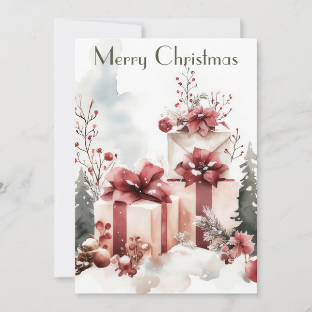 Cut and festive Holiday Greeting Card (Front)
