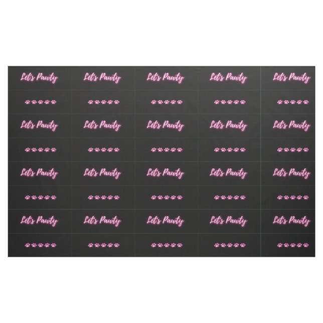Cut and Sew - Let's Pawty + Neon Paws - Cat Kicker Fabric (Yard)