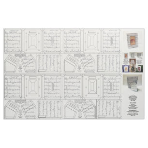 cut and sew sheet music frame pin ornament fabric