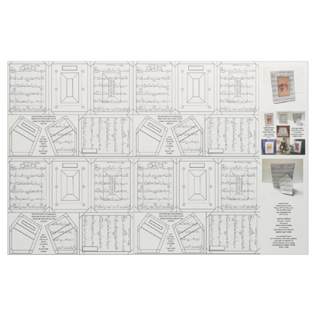 cut and sew sheet music frame pin ornament fabric (Fat Quarter)