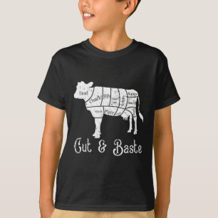 Cut And Ste Cow - Beef Butcher Cuts Of Meat Diagra T-Shirt