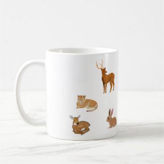 Cut animals friends cveramic mug
