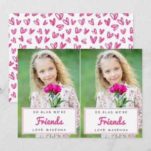 Cut-Apart Photo Classroom Valentines / Pink Holiday Card