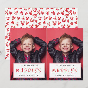 Cut-Apart Photo Classroom Valentines / Red Holiday Card