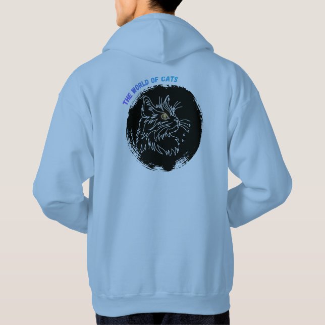 Cut Cat Lover Design Hoodie (Back)