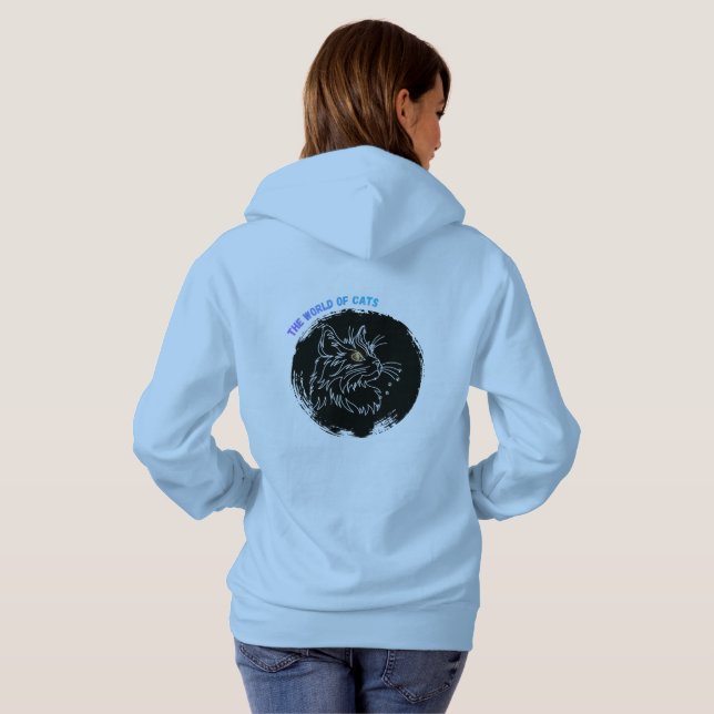 Cut Cat Lover Design Hoodie (Back Full)
