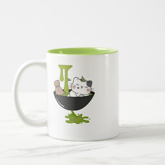 Cut Cat Matcha's Mug (Left)