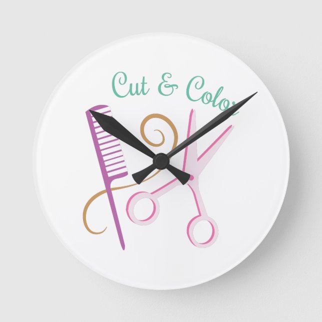 Cut & Colour Round Clock (Front)