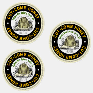 Cut Comb Honey Container Product Label Set