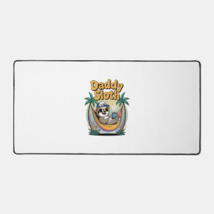 Cut Daddy Sloth Father Desk Mat