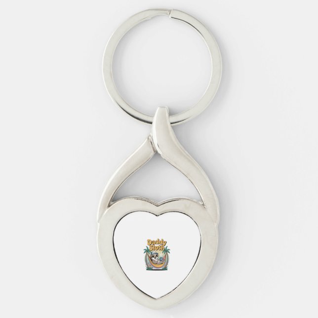 Cut Daddy Sloth Father Key Ring (Front)