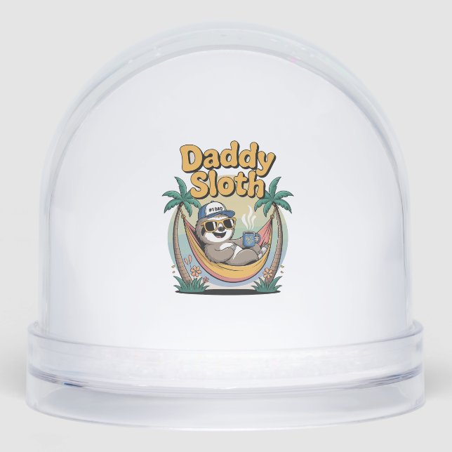Cut Daddy Sloth Father Snowglobe (Front)
