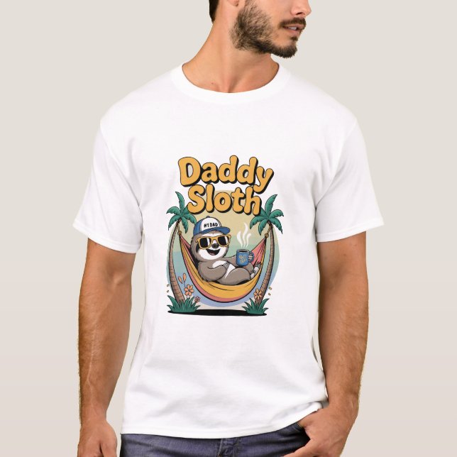 Cut Daddy Sloth Father T-Shirt (Front)