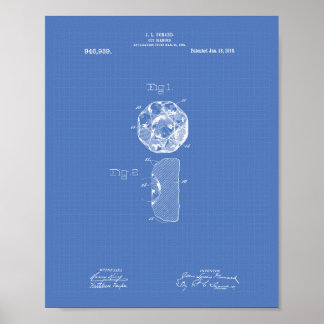 Cut Diamond 1910 Patent Art Blueprint Poster