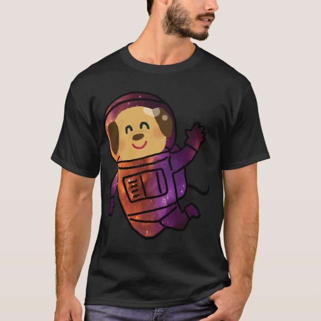 cut dog in space  T-Shirt (Front)