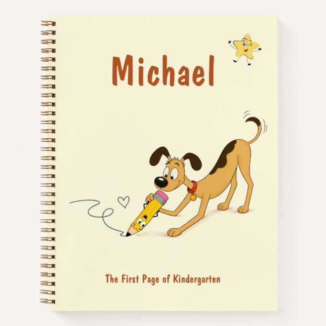 Cut Dog with Pencil Notebook (Front)