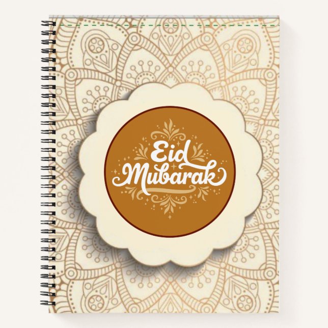 Cut Eid Mubarak Notebook (Front)