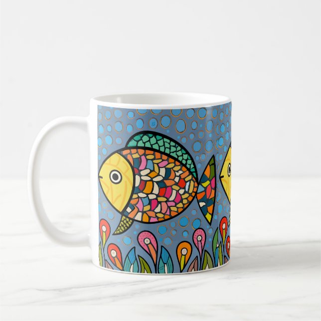 cut fish coffee mug (Left)