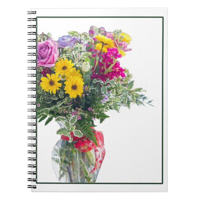 Cut Flower Bouquet Spiral Notebook (Front)