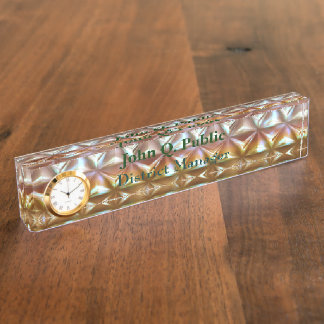 Cut Glass Desk Nameplate