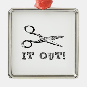 Cut It Out Scissors Metal Tree Decoration