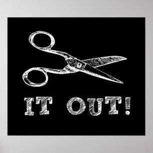 Cut It Out Scissors Poster