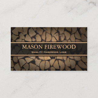Cut Logs Firewood Supply Business Card