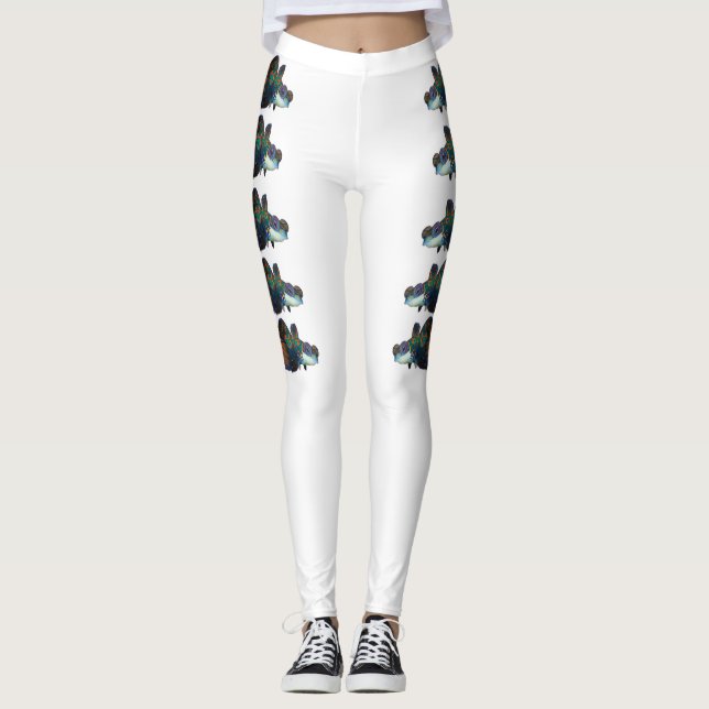 Cut Mandarine fish cut-out  Leggings (Front)