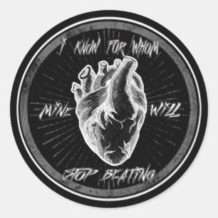 Cut me open classic round sticker